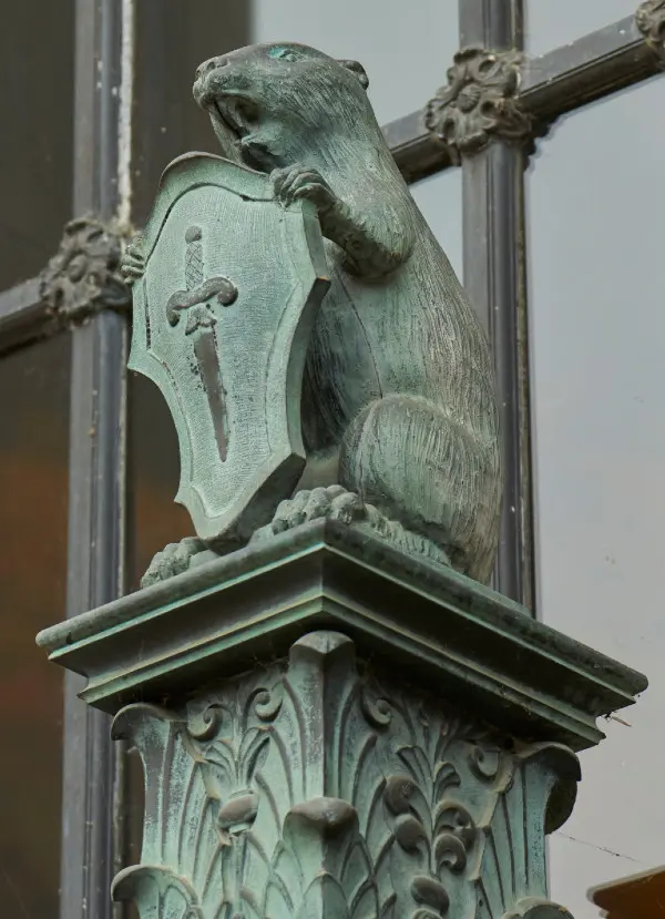 Beaver and shield
